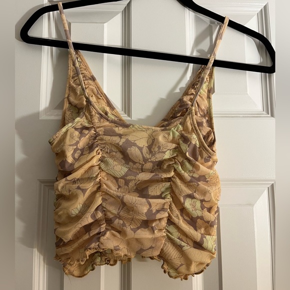 Urban Outfitters Ruched Parisian Crop Tank Top Camisole - Picture 3 of 4